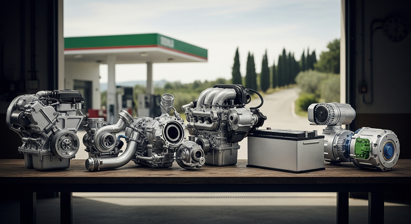 Benzina, diesel, ibrido e full electric: funzionamento, pregi e difetti di ogni tipo di motore